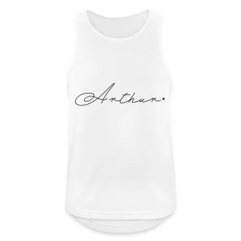 Name Arthur - Männer Tank Top atmungsaktiv - Weiß - Vorne - Nick (188cm)