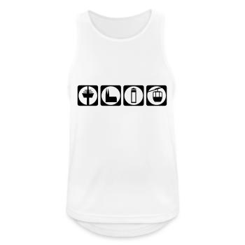 Cologne pictogram - Men's Breathable Tank Top - white - Front - Nick (188cm)