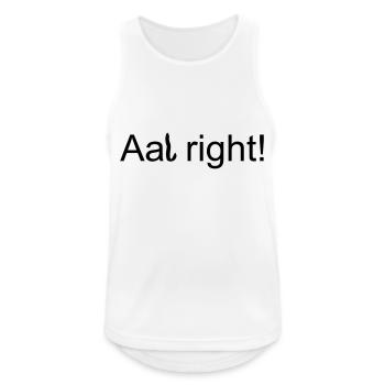 Aal right - Männer Tank Top atmungsaktiv - Weiß - Vorne - Nick (188cm)