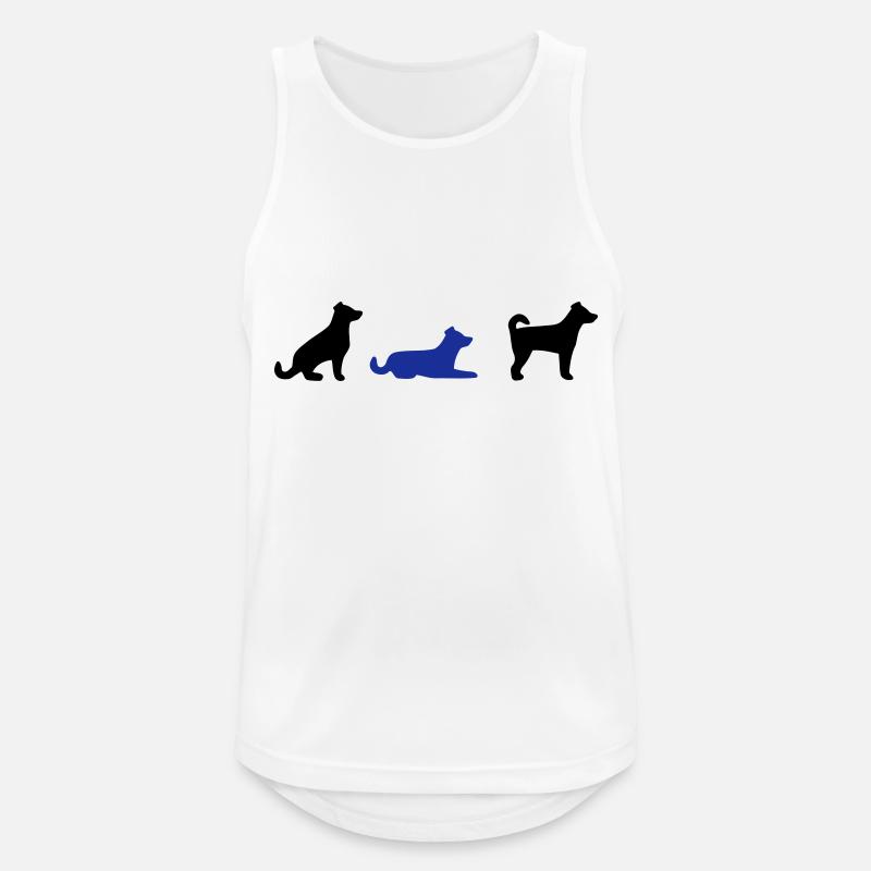 Sitz Platz Steh - Männer Tank Top atmungsaktiv - Weiß