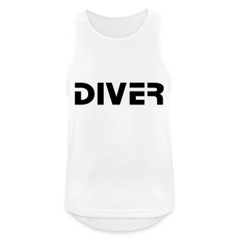 diver Taucher Tauchen - Männer Tank Top atmungsaktiv - Weiß - Vorne - Nick (188cm)