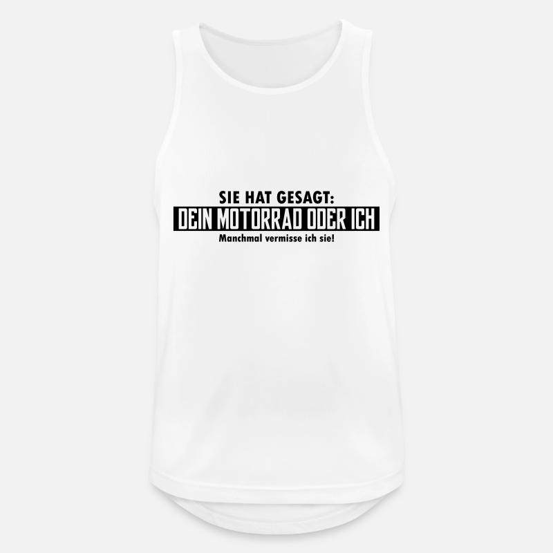 dein motorrad oder ich - Männer Tank Top atmungsaktiv - Weiß