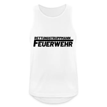 rettungstruppmann freiwillige feuerwehr - Männer Tank Top atmungsaktiv - Weiß - Vorne - Nick (188cm)