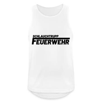 Schlauchtrupp Freiwillige Feuerwehr - Männer Tank Top atmungsaktiv - Weiß - Vorne - Nick (188cm)