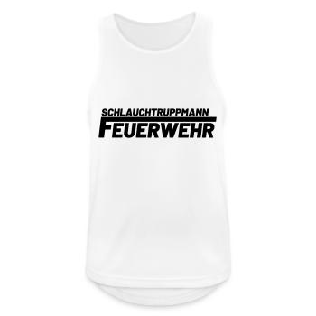 Schlauchtruppmann Freiwillige Feuerwehr - Männer Tank Top atmungsaktiv - Weiß - Vorne - Nick (188cm)