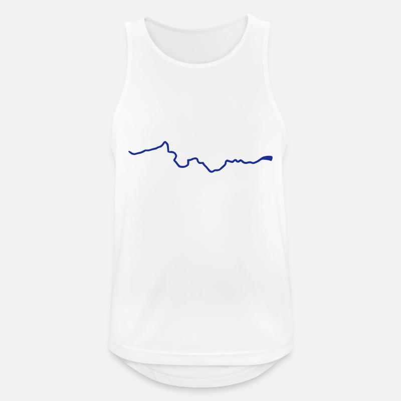Thames river course map - Men's Breathable Tank Top - white