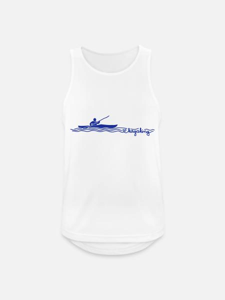 Wanderkajak - Männer Tank Top atmungsaktiv - Weiß