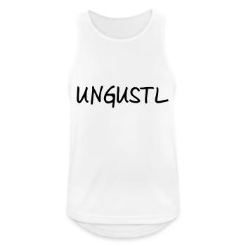 Ungustl – Wiener Dialekt - Männer Tank Top atmungsaktiv - Weiß - Vorne - Nick (188cm)