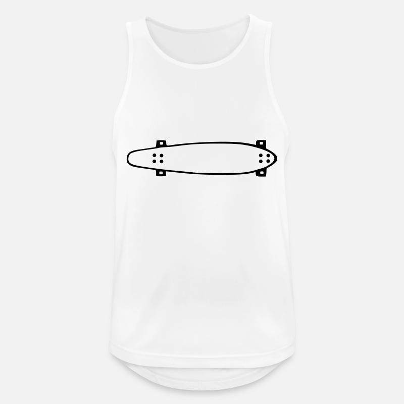 Longboard, longboard, longboarding, skateboarding - Men's Breathable Tank Top - white