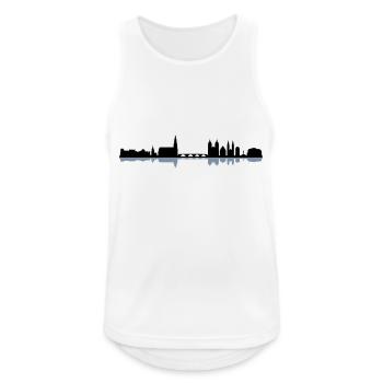Skyline - Heidelberg - Männer Tank Top atmungsaktiv - Weiß - Vorne - Nick (188cm)