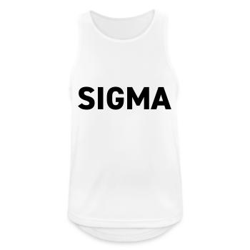 Sigma Dark Pack Rank - Männer Tank Top atmungsaktiv - Weiß - Vorne - Nick (188cm)