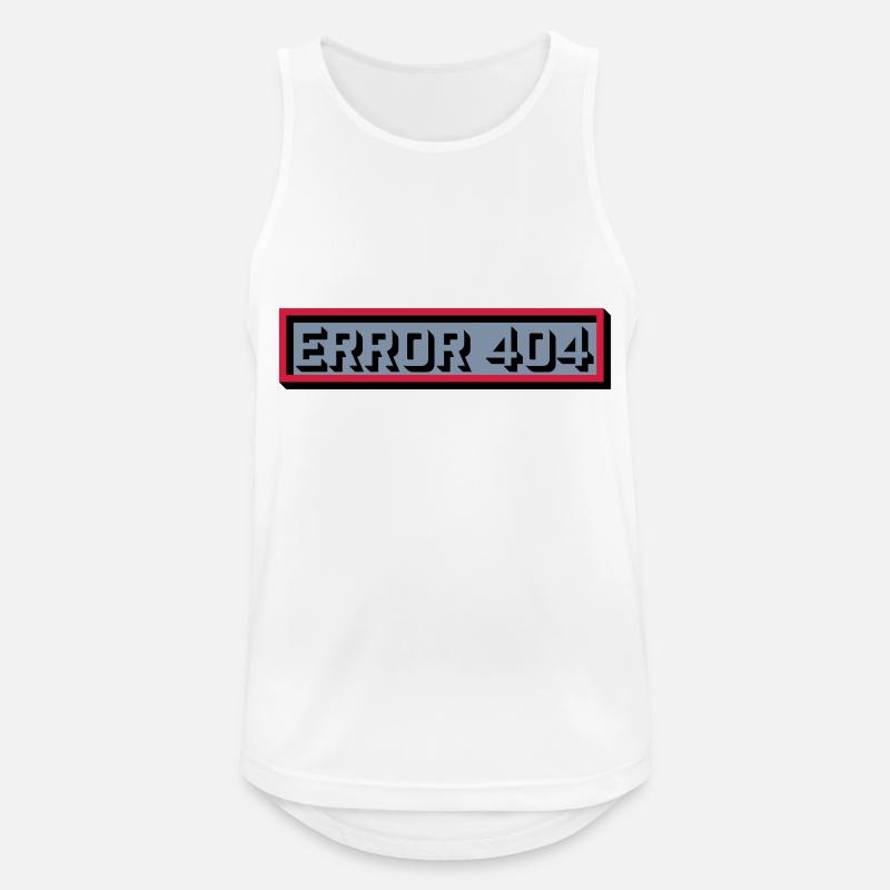 Error 404 Message Computer - Men's Breathable Tank Top - white