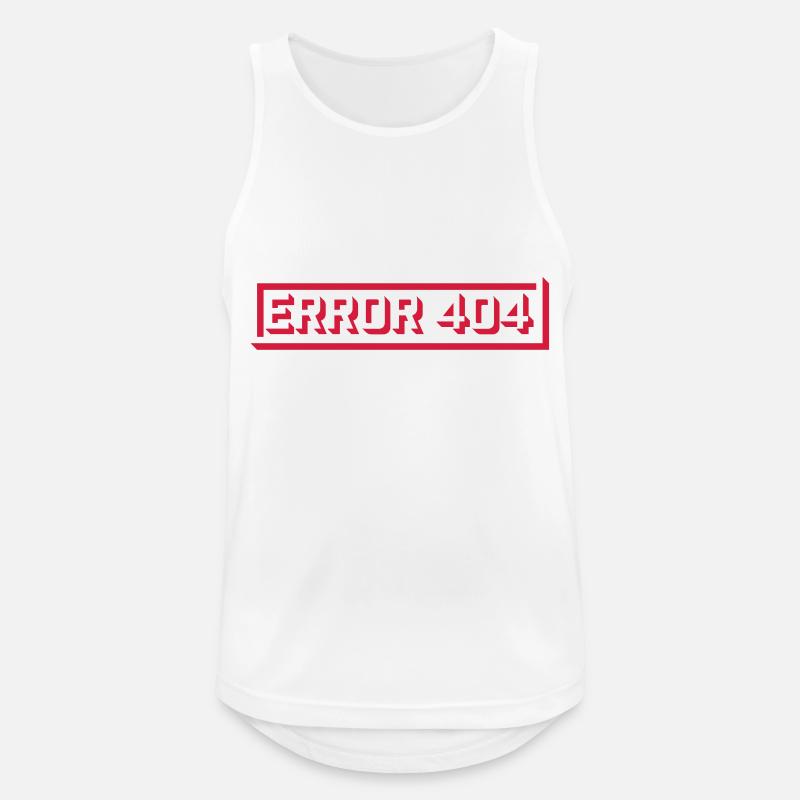 Error 404 Computer Message - Men's Breathable Tank Top - white