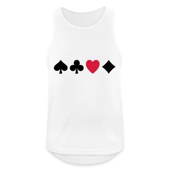 Amour Poker - Débardeur respirant Homme - blanc - Devant - Nick (188cm)