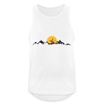 MONTAGNES Paysage Silhouette Panorama - Débardeur respirant Homme - blanc - Devant - Nick (188cm)