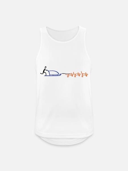 Dog Sled Dog Sports - Débardeur respirant Homme - blanc