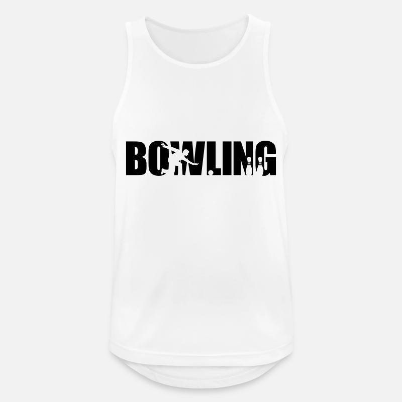 Bowling - Männer Tank Top atmungsaktiv - Weiß