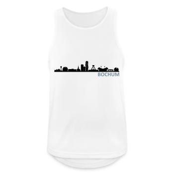 Skyline - Bochum - Männer Tank Top atmungsaktiv - Weiß - Vorne - Nick (188cm)