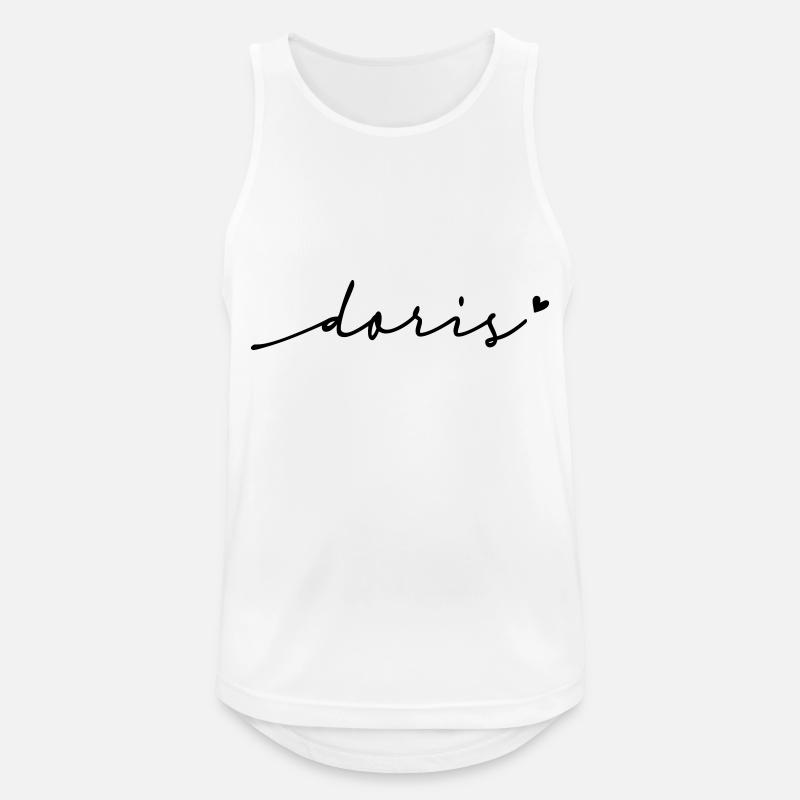 Doris Cursive Name - Men's Breathable Tank Top - white