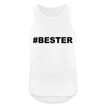 BESTER - Männer Tank Top atmungsaktiv - Weiß - Vorne - Nick (188cm)