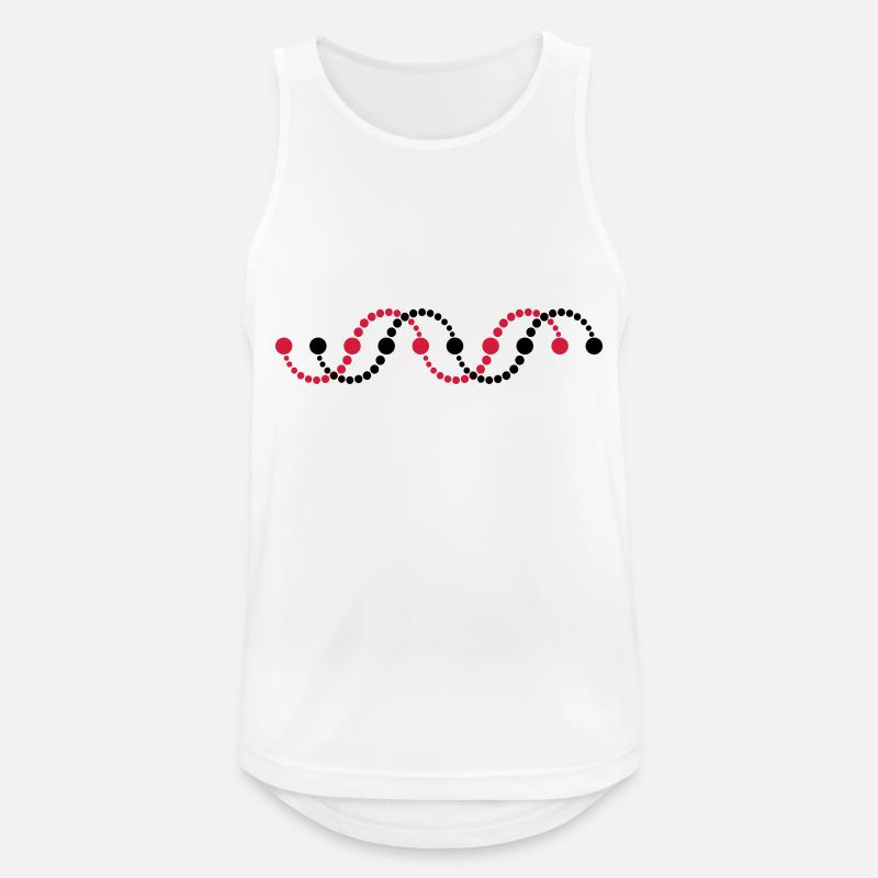 DNA helix spiral crop circle serpent frequency DNS - Men's Breathable Tank Top - white