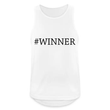 Winner - Männer Tank Top atmungsaktiv - Weiß - Vorne - Nick (188cm)