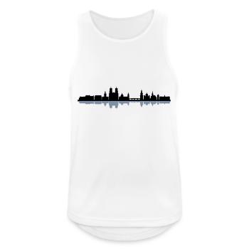 Skyline - Salzburg Österreich - Männer Tank Top atmungsaktiv - Weiß - Vorne - Nick (188cm)