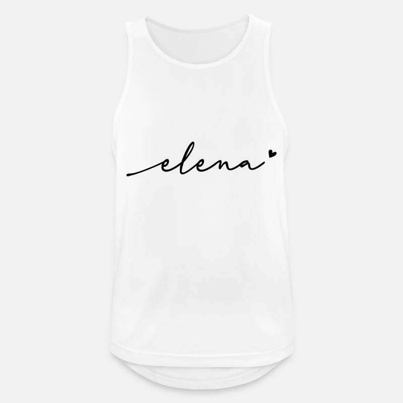 Elena Cursive Name - Men's Breathable Tank Top - white
