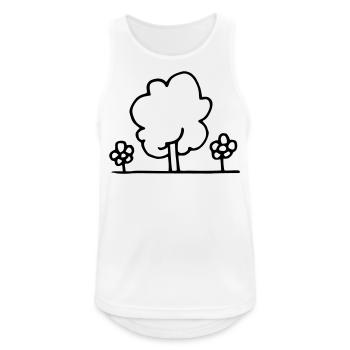 Tree with flowers - Men's Breathable Tank Top - white - Front - Nick (188cm)
