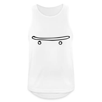 Skateboard,Sportpark,Sport,städtisch,Extrem,Brett - Männer Tank Top atmungsaktiv - Weiß - Vorne - Nick (188cm)