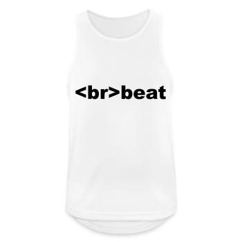 brbeat - Männer Tank Top atmungsaktiv - Weiß - Vorne - Nick (188cm)