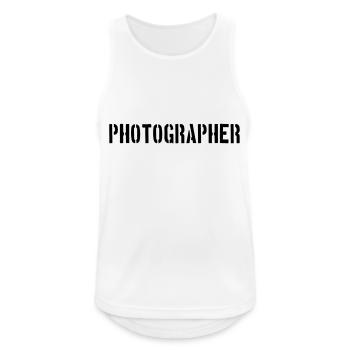 Army Photographer - Men's Breathable Tank Top - white - Front - Nick (188cm)