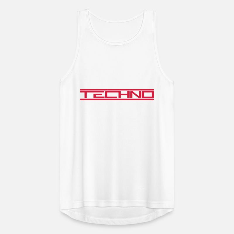 Rote Balken Techno Männer Tank Top atmungsaktiv