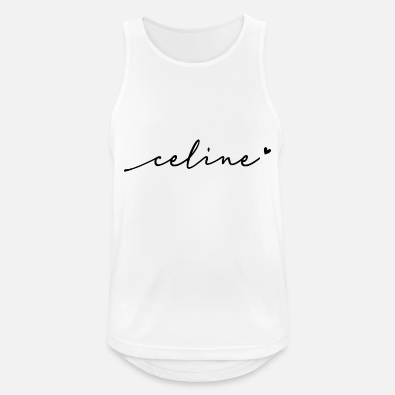 Celine Cursive Name - Men's Breathable Tank Top - white