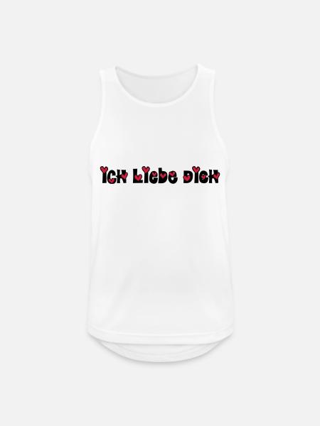 ich liebe dich - Männer Tank Top atmungsaktiv - Weiß