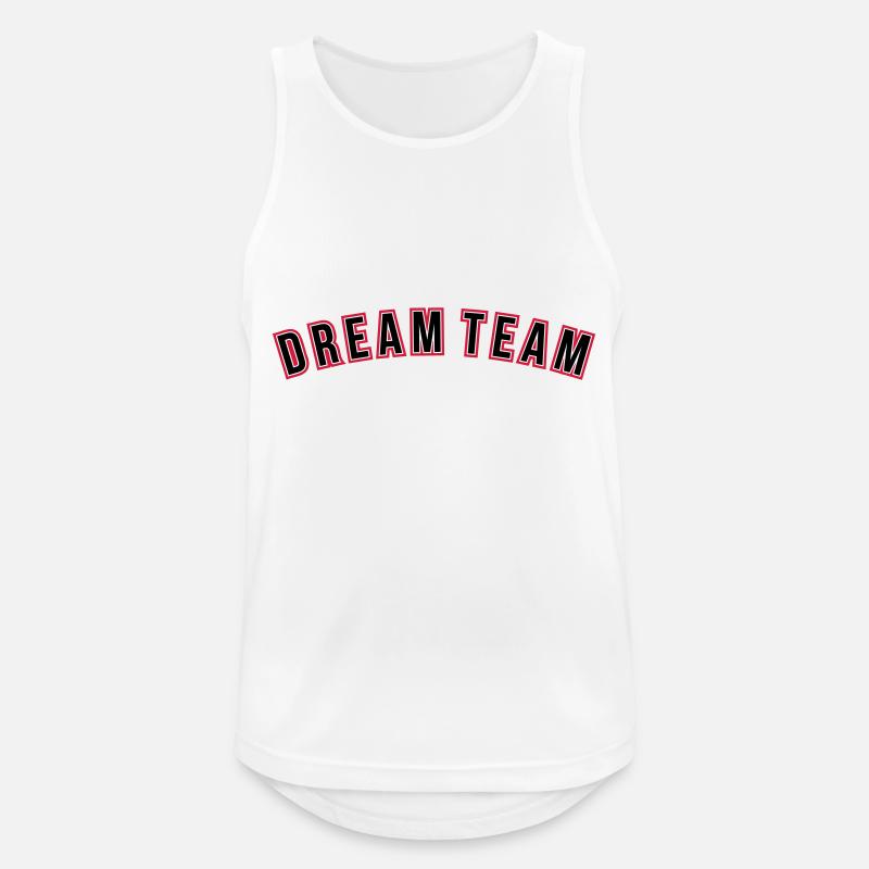 Dream Team 2C - Männer Tank Top atmungsaktiv - Weiß
