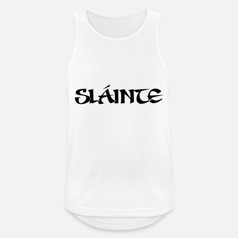 Slainte text de - Männer Tank Top atmungsaktiv - Weiß