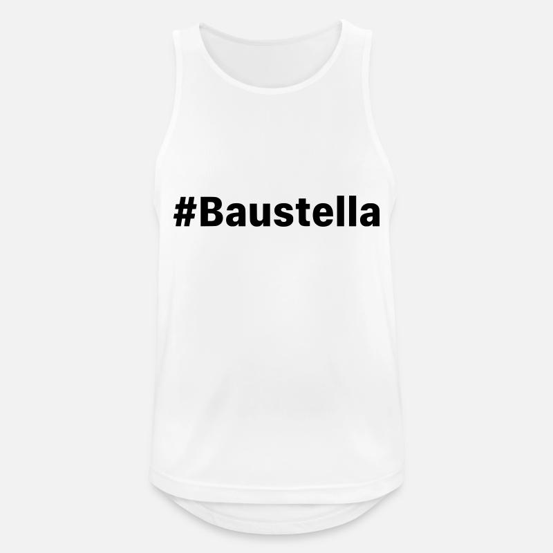 Baustella/ Baustelle - Männer Tank Top atmungsaktiv - Weiß