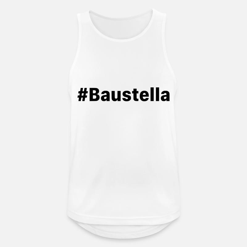 Baustella / construction site - Men's Breathable Tank Top - white