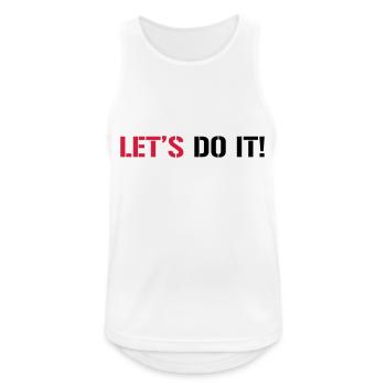 Let's do it! - Men's Breathable Tank Top - white - Front - Nick (188cm)