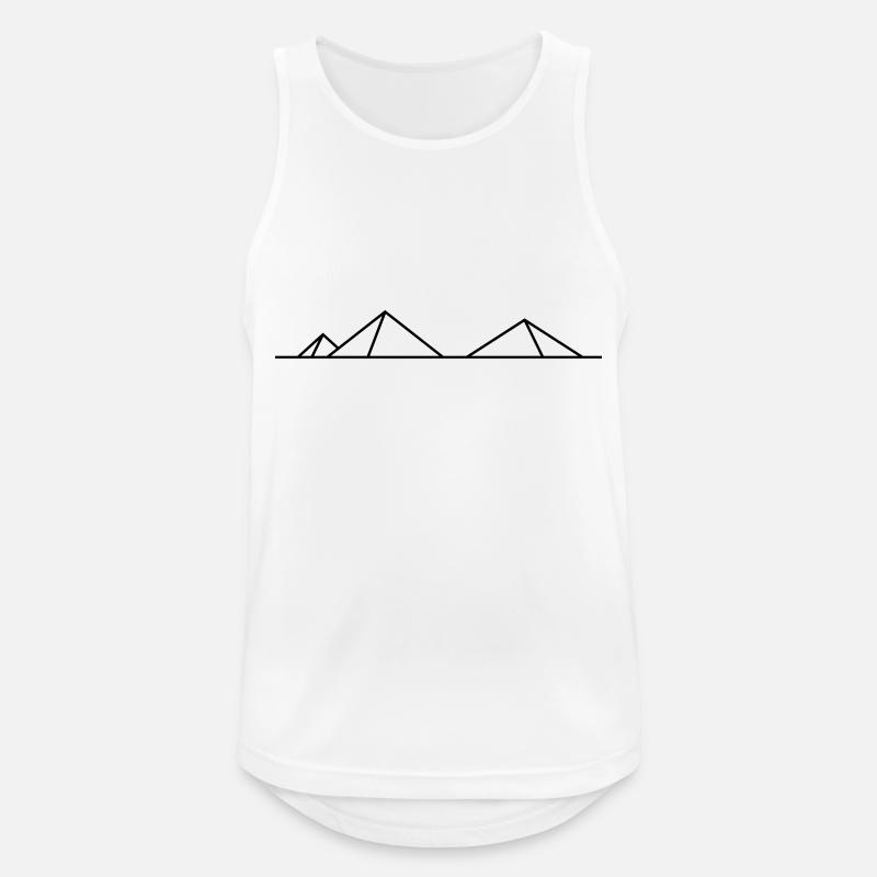 Pyramiden - Männer Tank Top atmungsaktiv - Weiß
