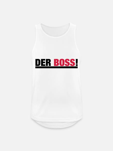 THE BOSS - Men's Breathable Tank Top - white