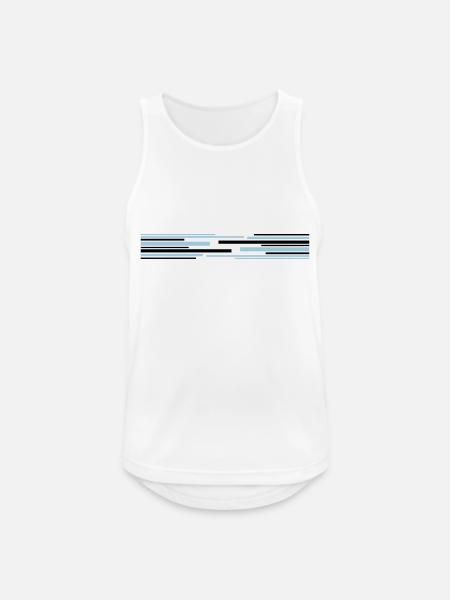 Many lines pattern - Men's Breathable Tank Top - white