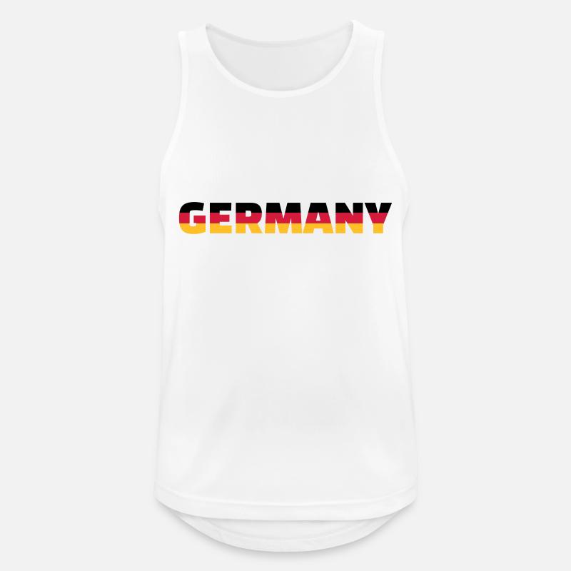 Deutschland - Männer Tank Top atmungsaktiv - Weiß