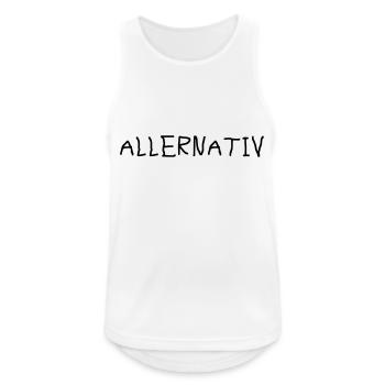 Allernativ alternativ - Männer Tank Top atmungsaktiv - Weiß - Vorne - Nick (188cm)