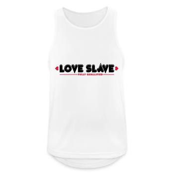 Love Slave 2c - Männer Tank Top atmungsaktiv - Weiß - Vorne - Nick (188cm)