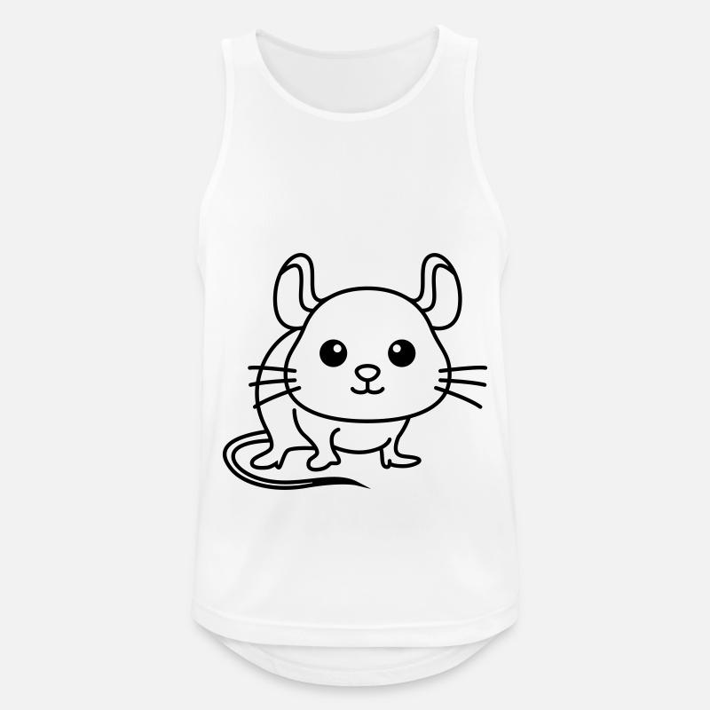 Maus Comic Tier - Männer Tank Top atmungsaktiv - Weiß