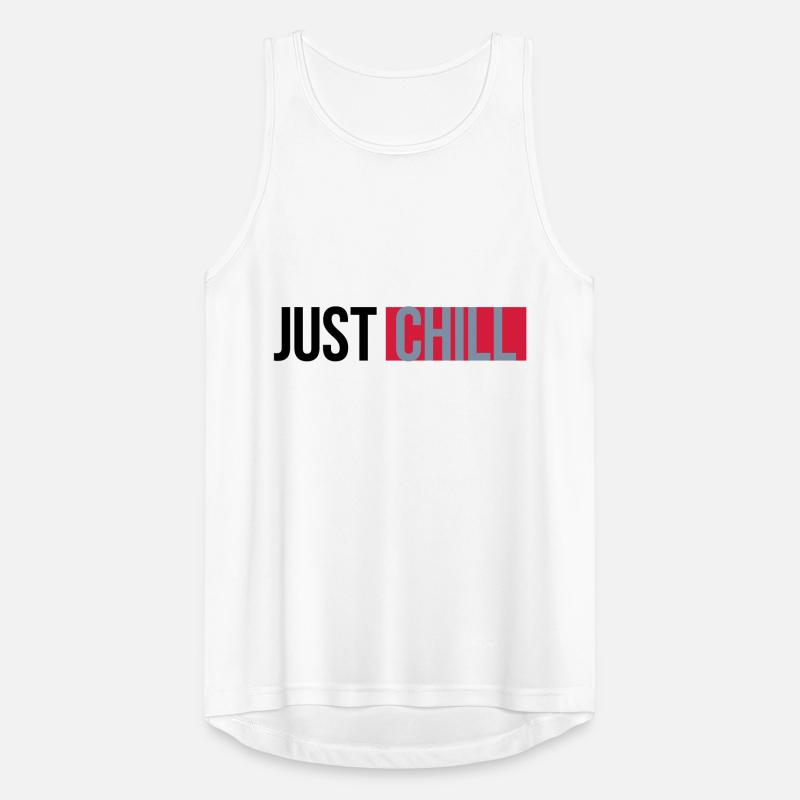 Just Chill Text Logo Débardeur respirant Homme