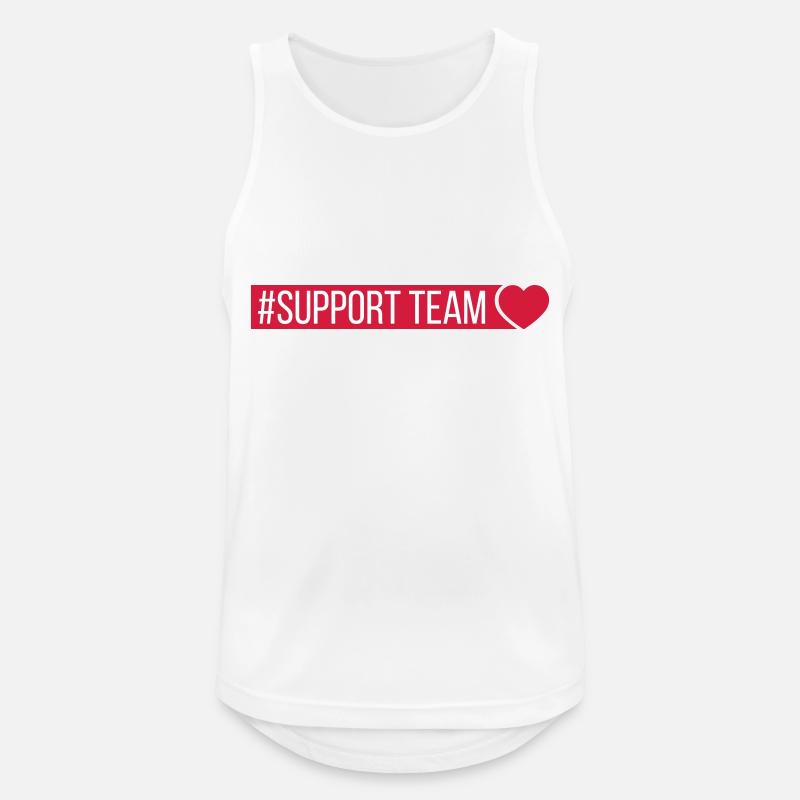 Support Team Herz - Männer Tank Top atmungsaktiv - Weiß