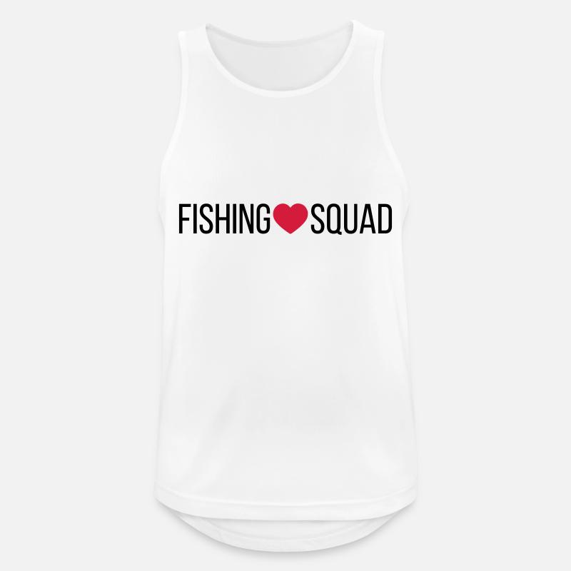 Fishing Squad Herz - Männer Tank Top atmungsaktiv - Weiß